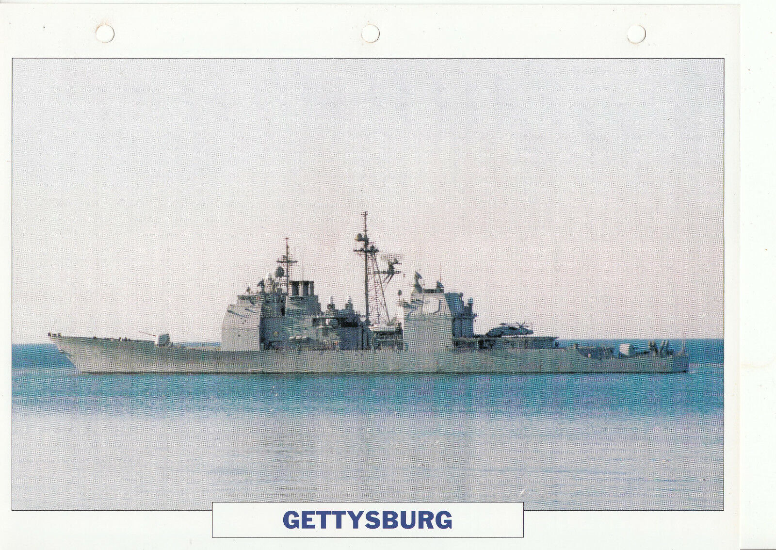 PHOTO BATEAU MILITAIRE CROISEUR GETTYSBURG USA 1989 123781392215