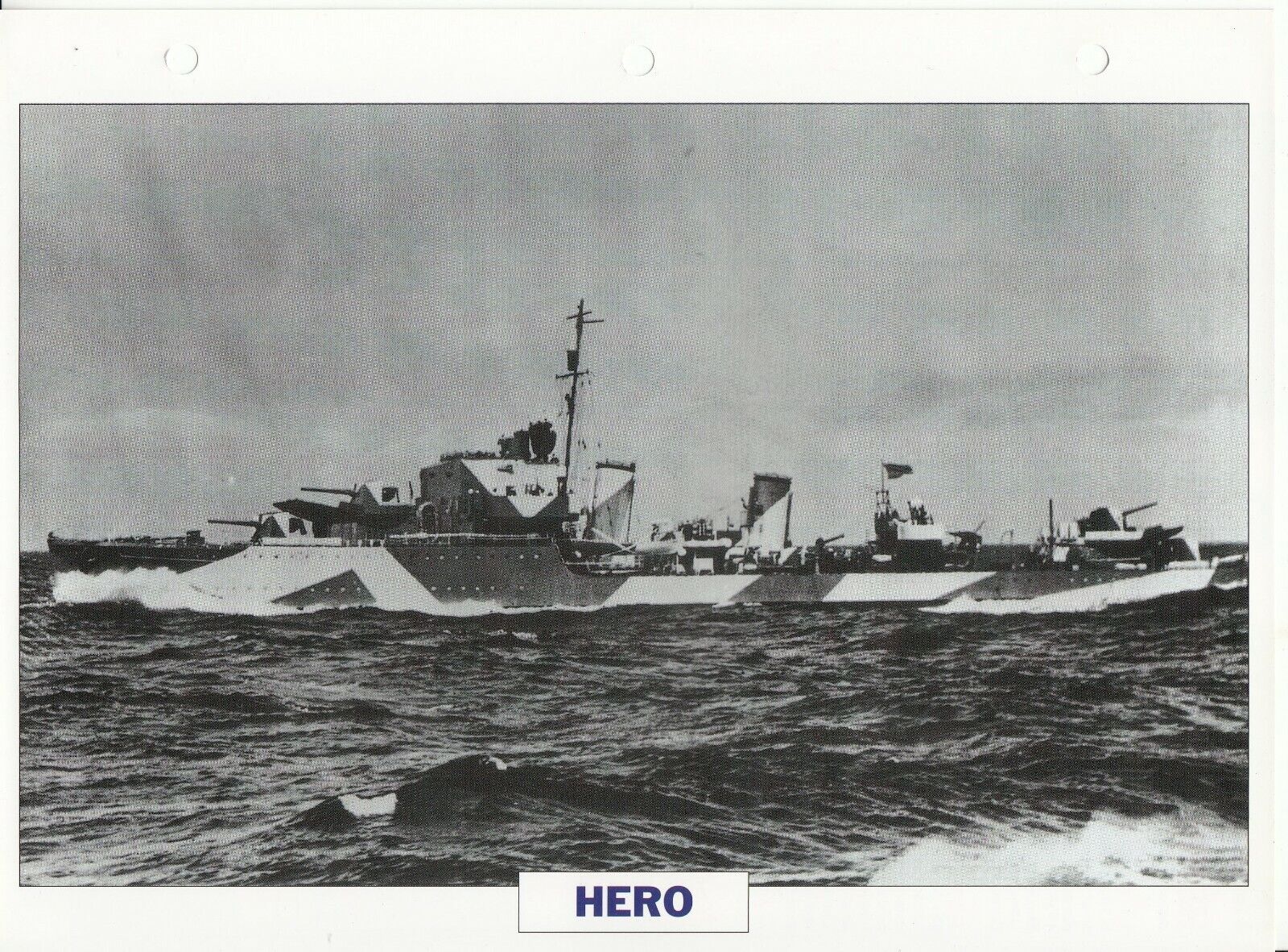 PHOTO BATEAU MILITAIRE DESTROYER HERO GRANDE BRETAGNE 1936 123768034235