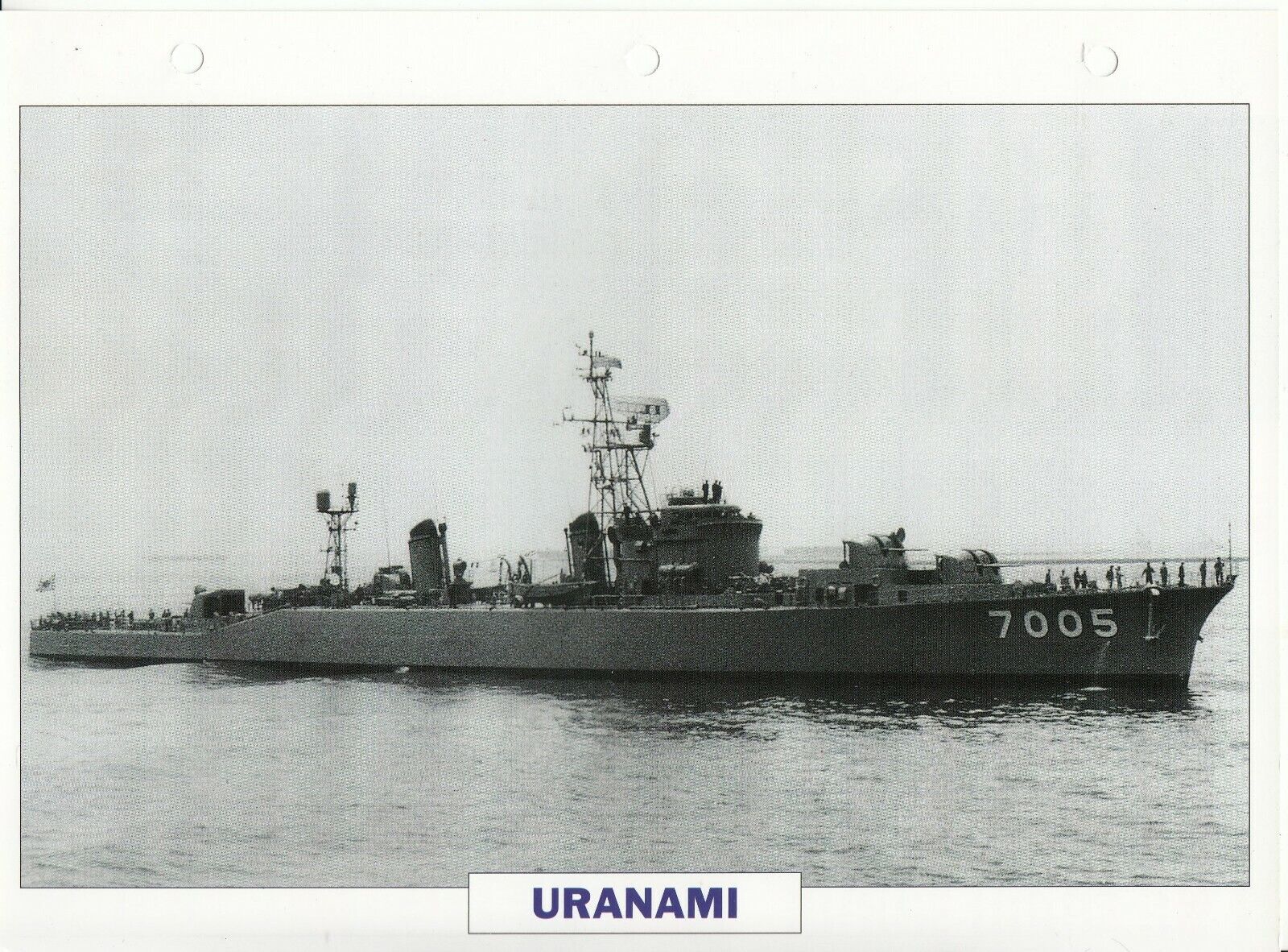 PHOTO BATEAU MILITAIRE DESTROYER URANAMI JAPON 1957 401766674495