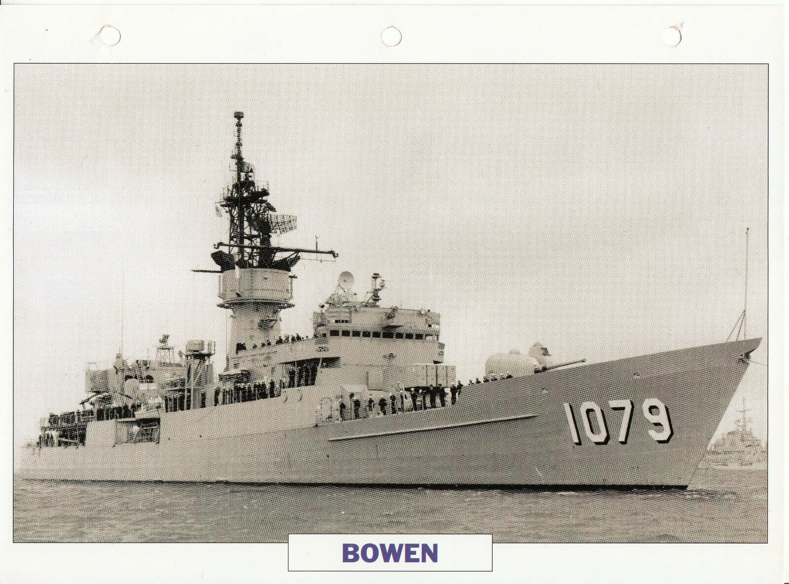 PHOTO BATEAU MILITAIRE FREGATE BOWEN USA 1970 401783630665