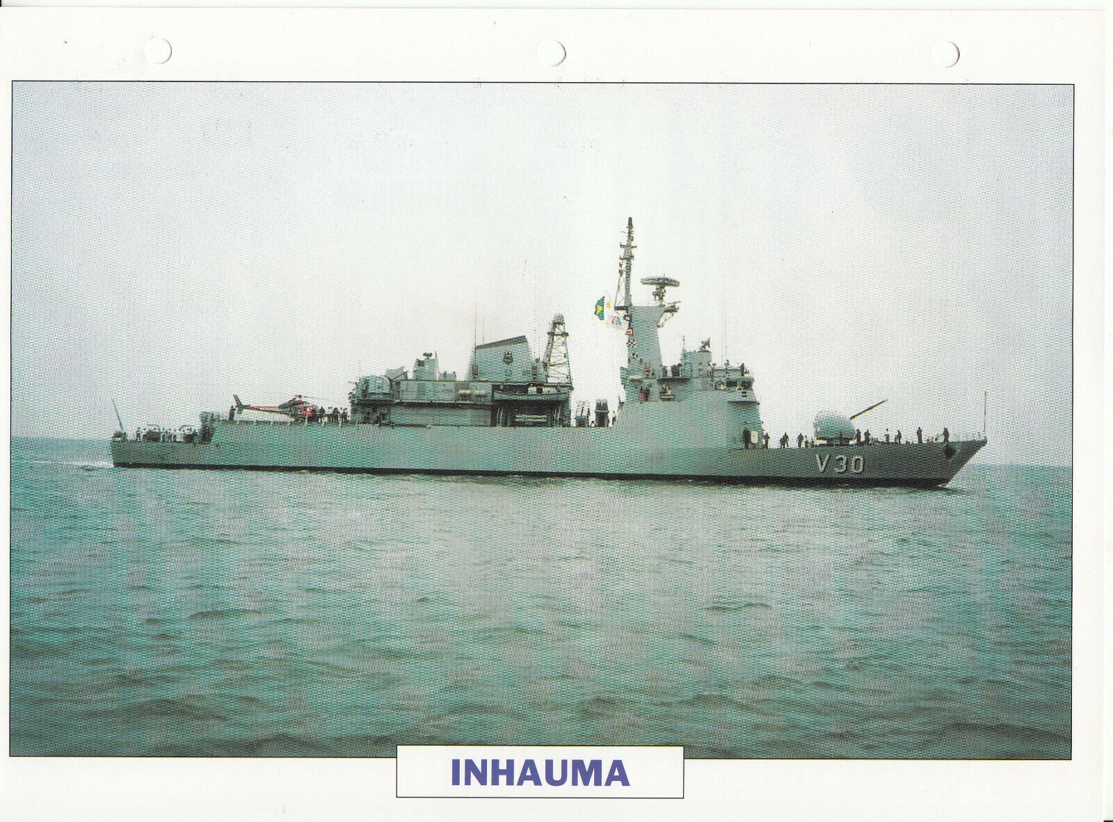 PHOTO BATEAU MILITAIRE FREGATE INHAUMA BRESIL 1986 123775760195