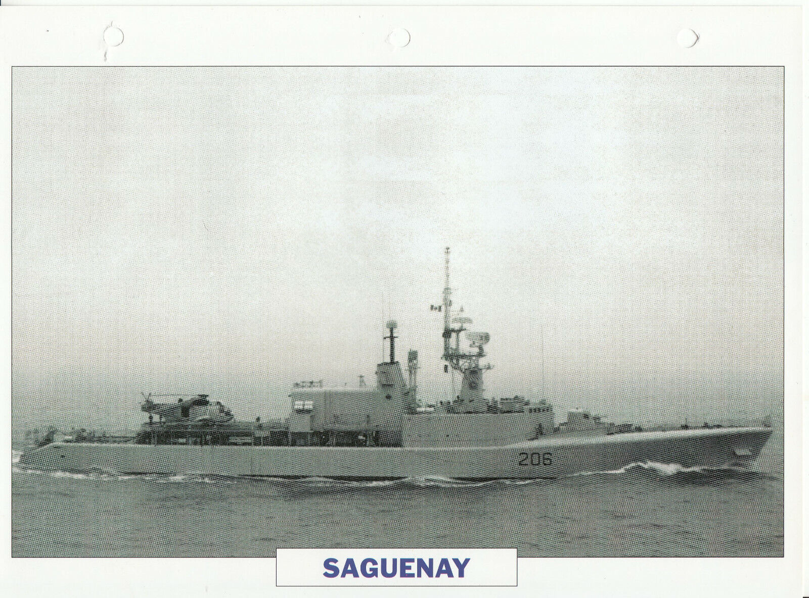 PHOTO BATEAU MILITAIRE FREGATE LE SAGUENAY CANADA 1953 401771439325