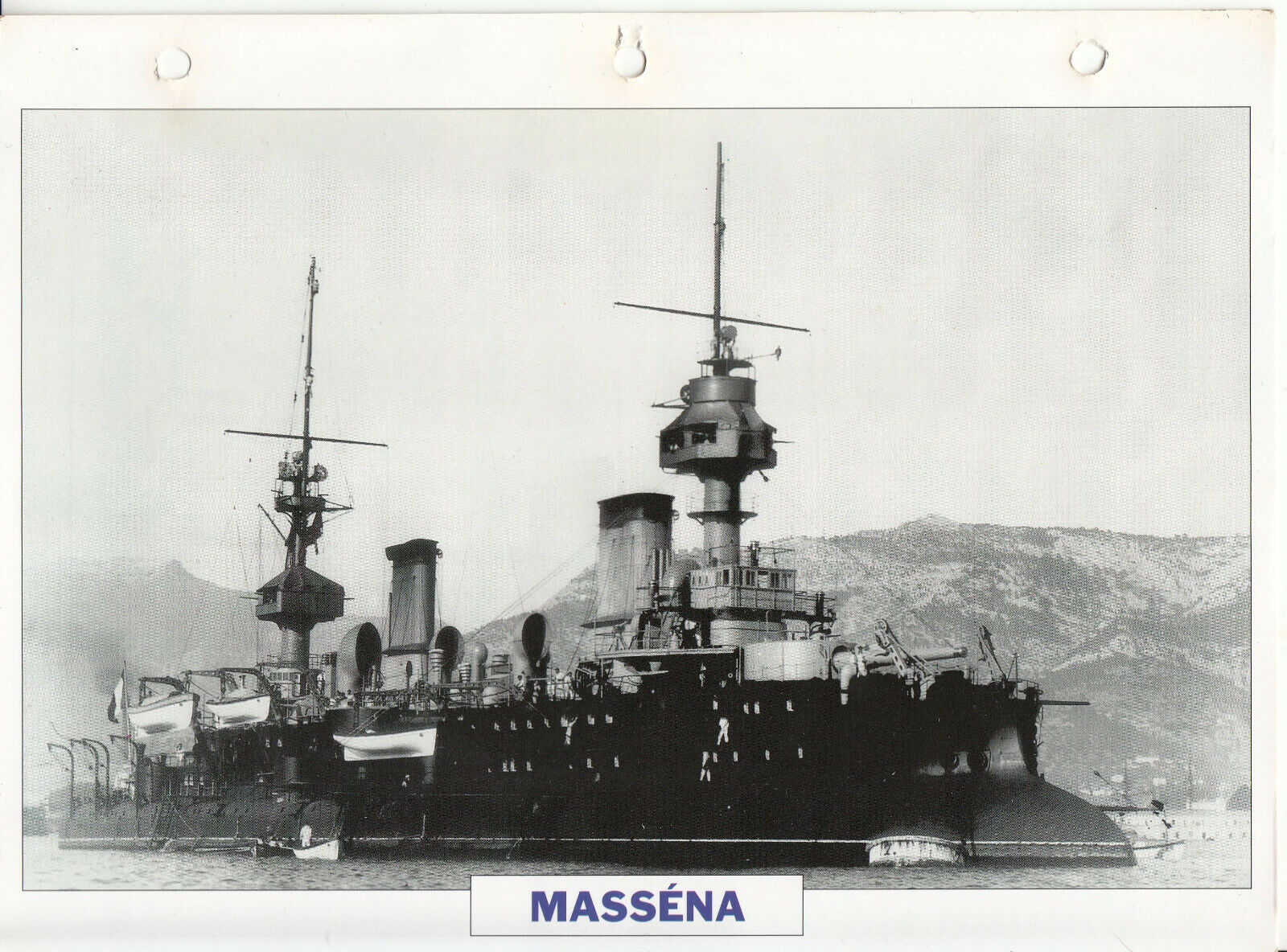 PHOTO BATEAU MILITAIRE NAVIRE DE LIGNE MASSENA FRANCE 1895 123798115085