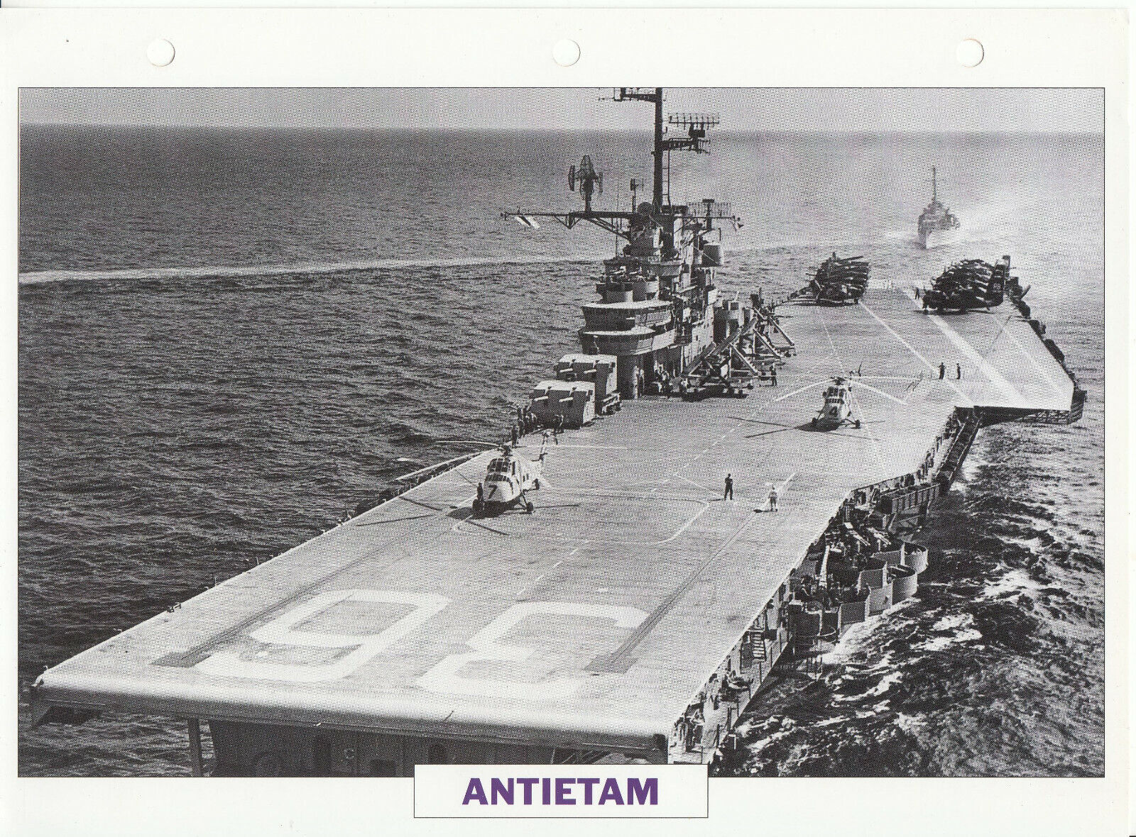 PHOTO BATEAU MILITAIRE PORTE AVIONS ANTIETAM USA 1944 401778981885