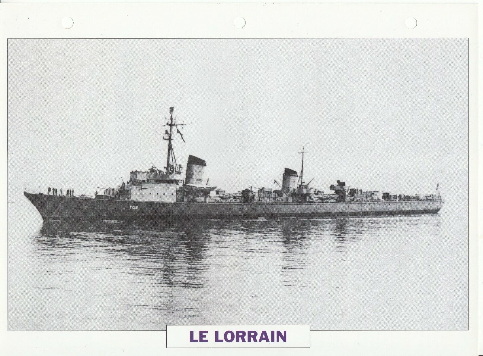 PHOTO BATEAU MILITAIRE TORPILLEUR LE LORRAIN FRANCE 1941 401767232875