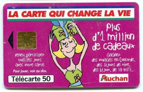 TELECARTE 120 LA CARTE QUI CHANBGE LA VIE AUCHAN 110620813485