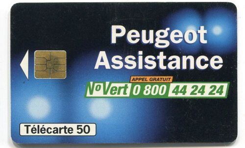 TELECARTE 50 PEUGEOT ASSISTANCE 120656542355