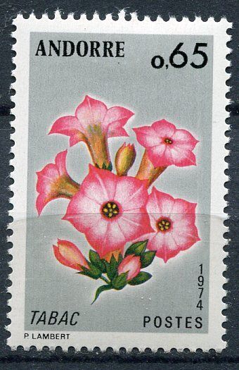 TIMBRE ANDORRE FRANCE NEUF N 235 FLEURS TABAC 401273180165