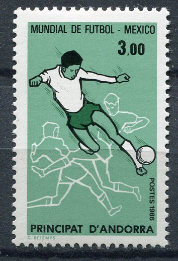 TIMBRE ANDORRE FRANCE NEUF N 350 MEXICO 86 FOOTBALL 400805259175