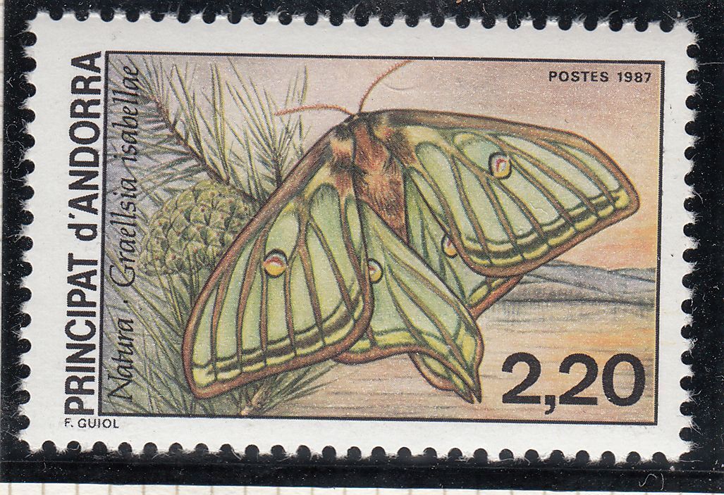 TIMBRE ANDORRE FRANCE NEUF N 362 FAUNE PAPILLON DE NUIT 122275487875