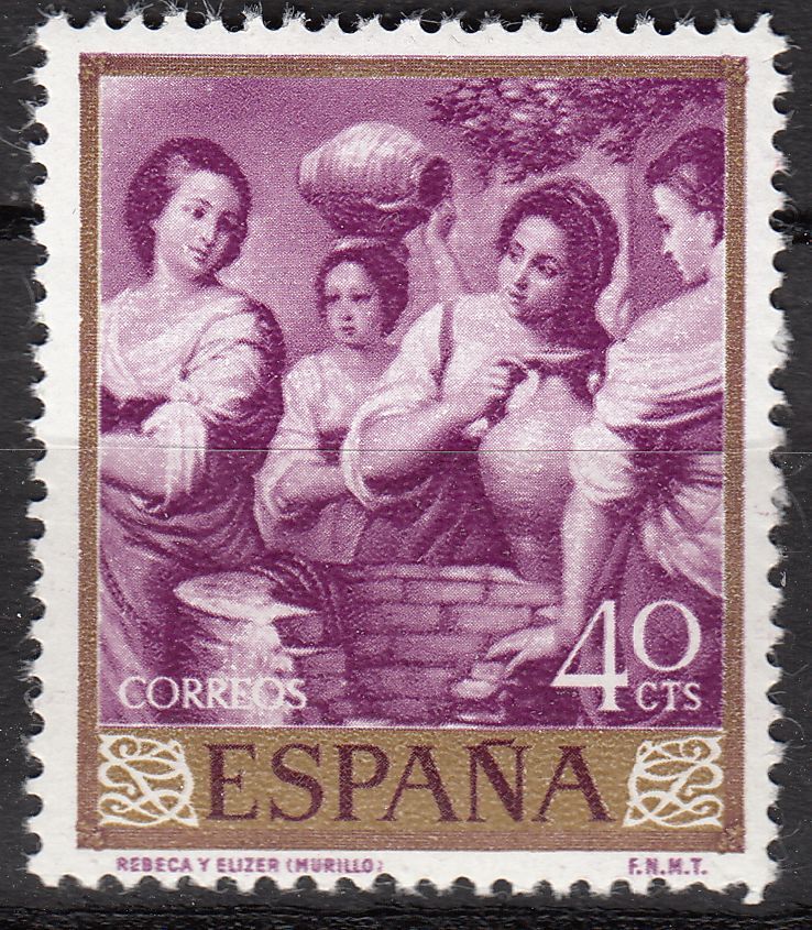 TIMBRE ESPAGNE NEUF N 956 REBECCA ET ELIEZER OEUVRE DE MURILLO 121857341155