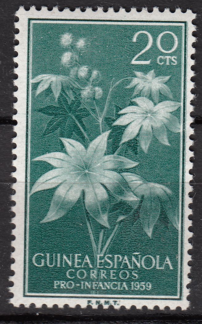 TIMBRE GUINE ESPAGNE NEUF N FLEUR 121927304565