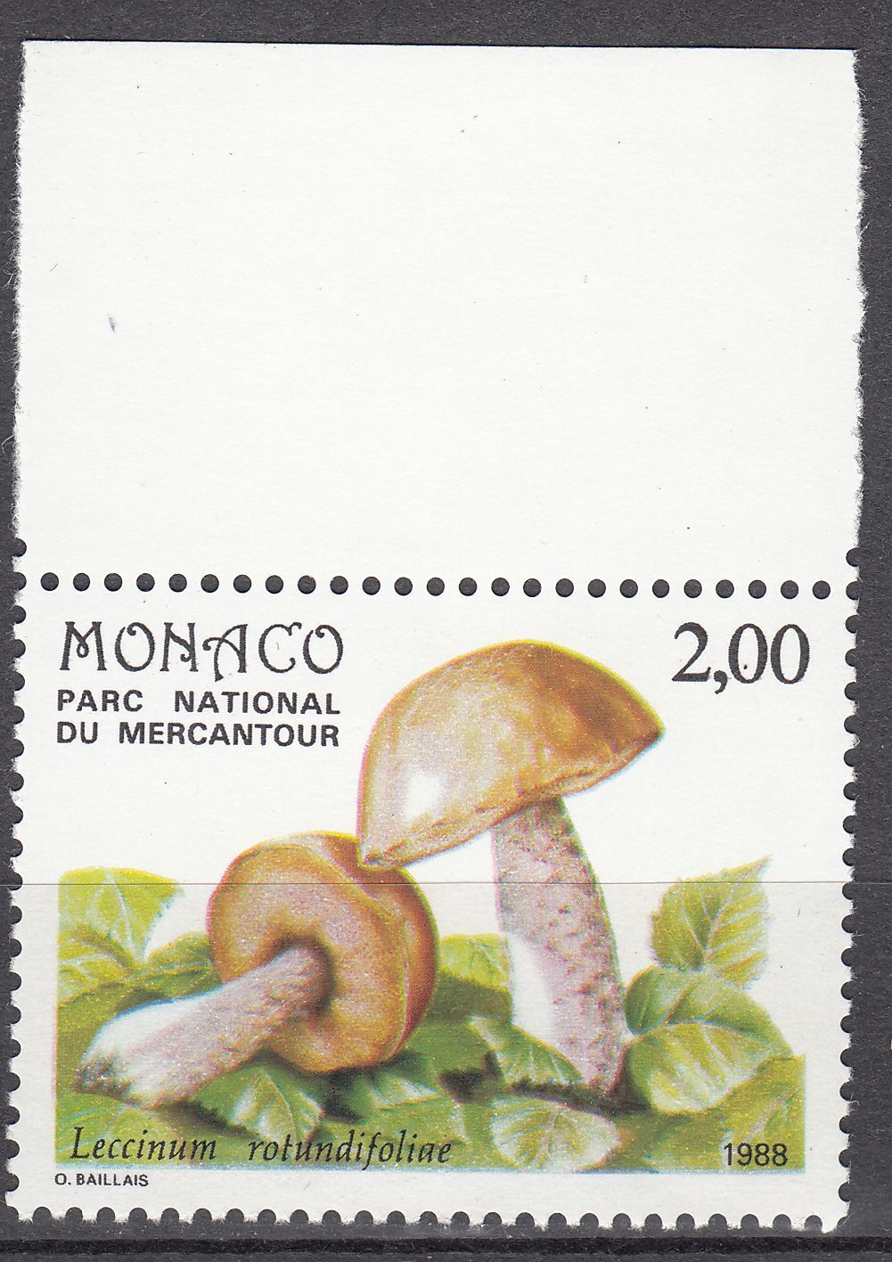 TIMBRE MONACO NEUF N 1628 FLORE CHAMPIGNON MERCANTOUR LECCINUM ROTUNDIFOLIAE 401644530535