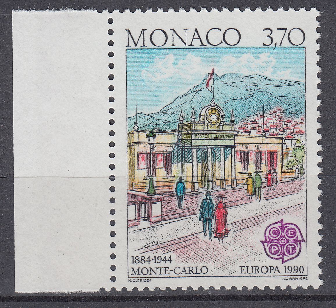 TIMBRE MONACO NEUF N 1725 EUROPA ANCIENNE POSTE AVENUE D OSTENDE 123517190495