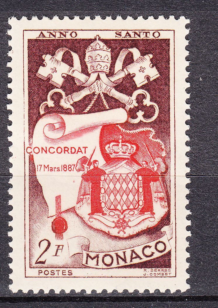 TIMBRE MONACO NEUF N 356 JUGEMENT DE SAINTE DEVOTE CONCORDAT DE 1887 401628672155