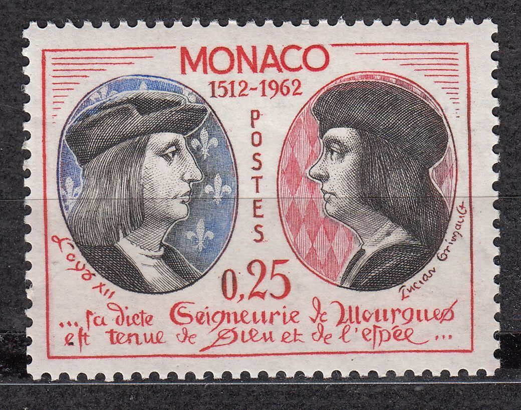 TIMBRE MONACO NEUF N 576 LOUIS XII ROI DE FRANCE ET LUCIEN GRIMALDI 123080504245