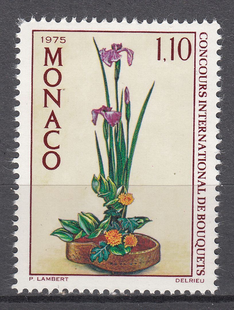 TIMBRE MONACO NEUF N 985 FLEUR BOUQUET D IKEBANA 123336038255