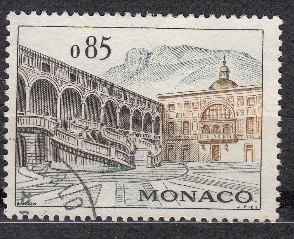 TIMBRE MONACO OBL N 549 COUR D HONNEUR DU PALAIS PRINCIER 123071011865