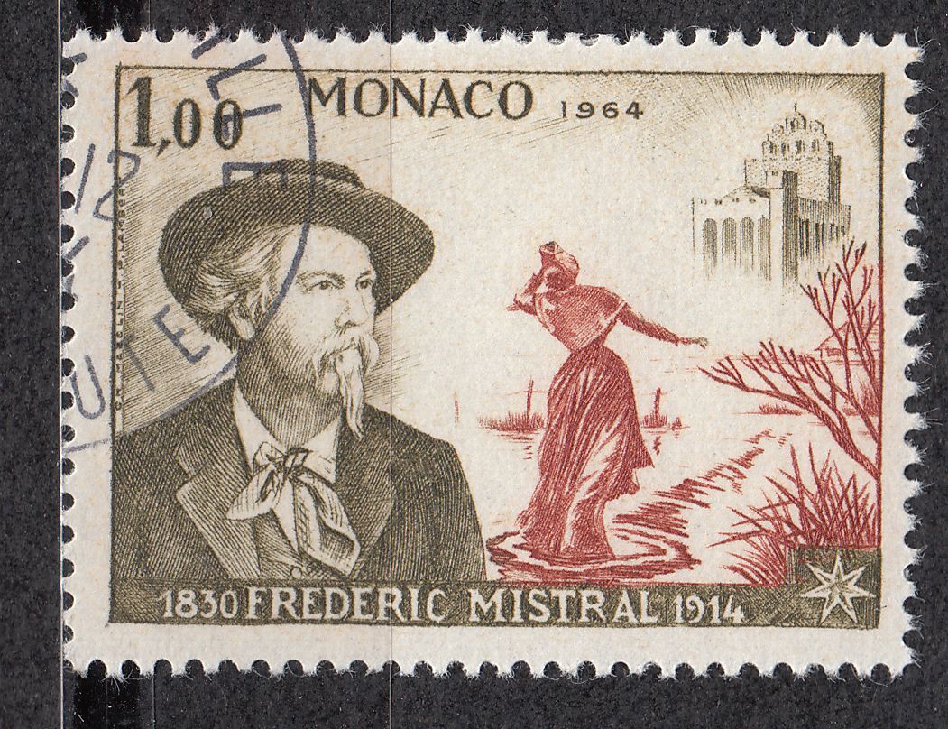 TIMBRE MONACO OBL N 660 POETE FREDERIC MISTRAL 123176616525