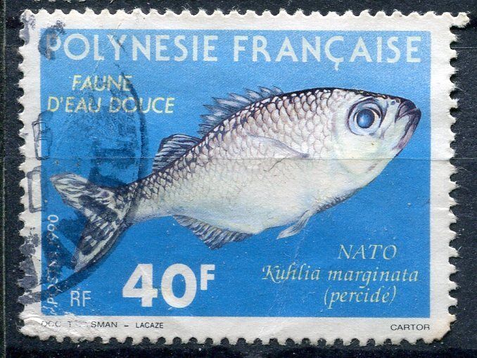 TIMBRE OBL POLYNESIE FRANCAISE N 352 FAUNE D EAU DOUCE NATO 120998847765