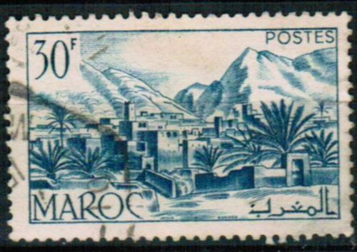 TIMBRE VILLE MAROC 30 FRANCS 120744163355