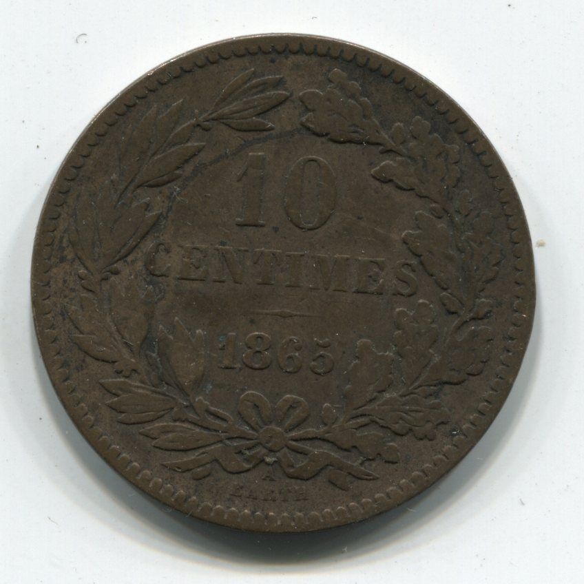 10 CENTIMES LUXEMBOURG 1865 120904245296