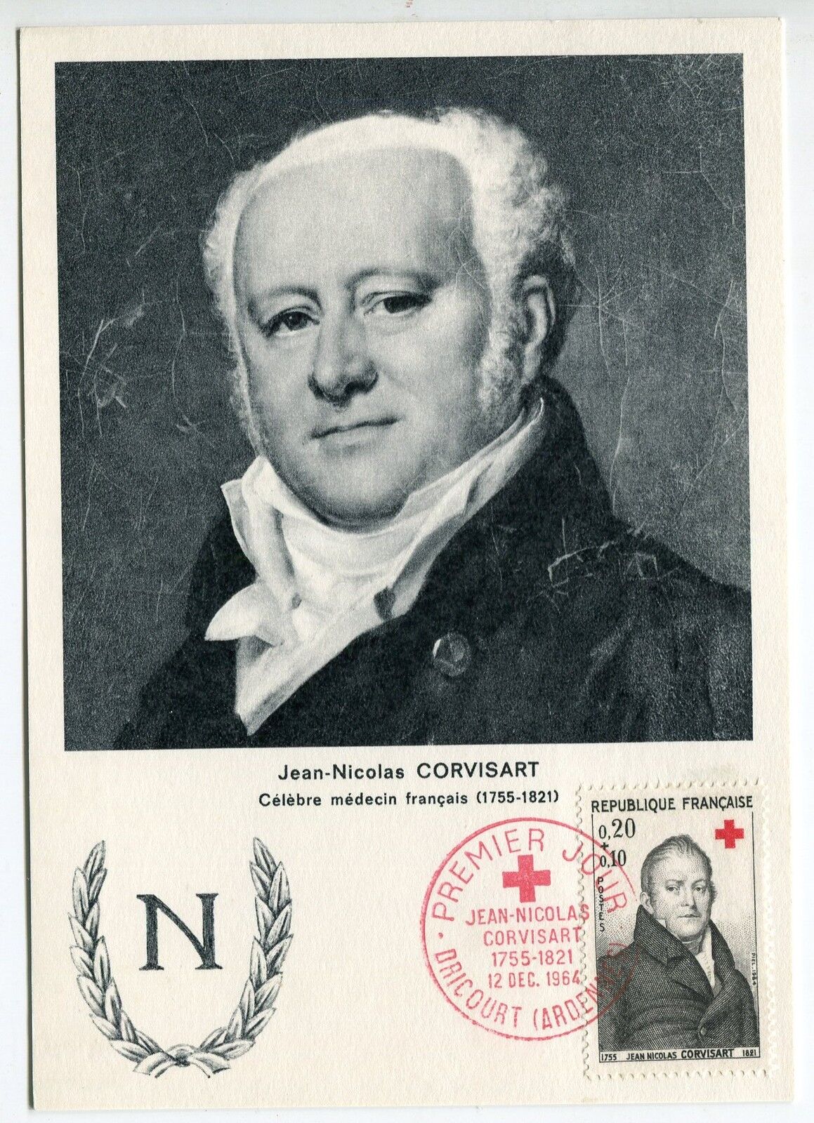 CARTE MAXIMUM BARON JEAN NICOLAS CORVISART 1964 DRICOURT 400738435196