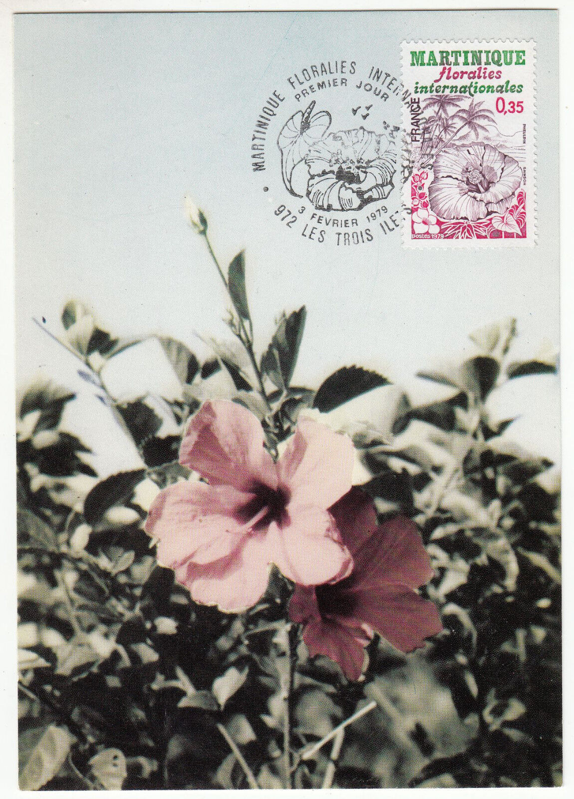 CARTE MAXIMUM FDC 1979 TIMBRE N 2035 MARTINIQUE FLORALIES INTERNATIONALES 401450388916