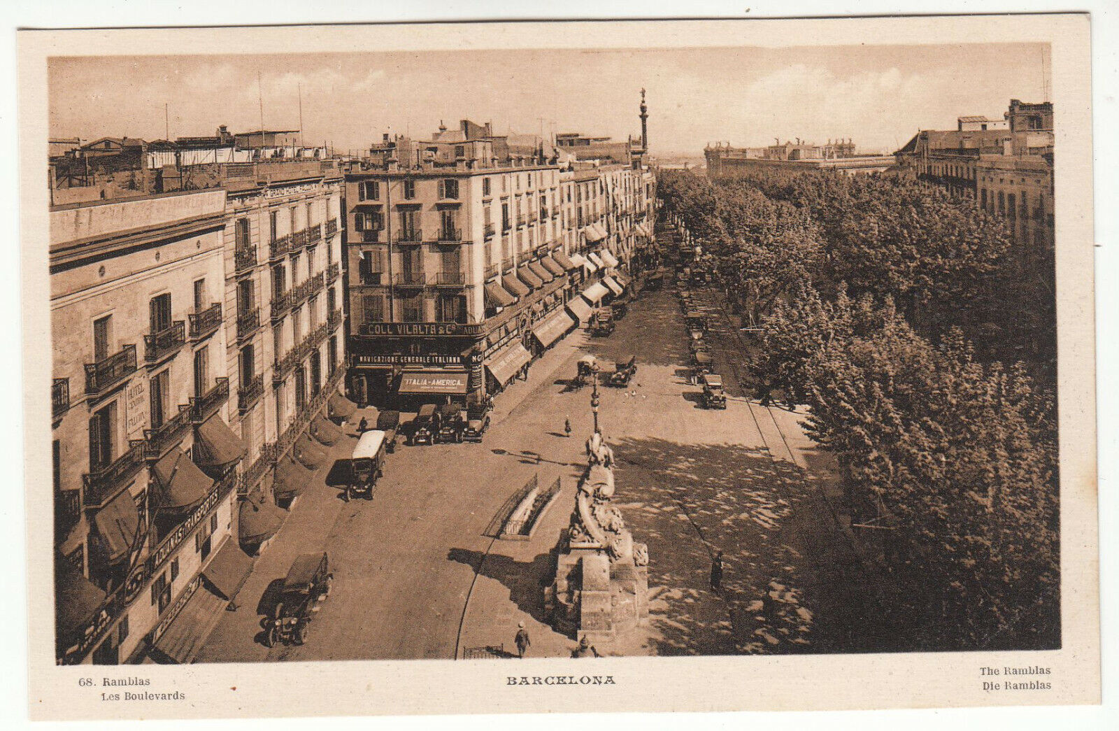 CARTE POSTALE BARCELONA RAMBLAS LES BOULEVARDS 124011748956