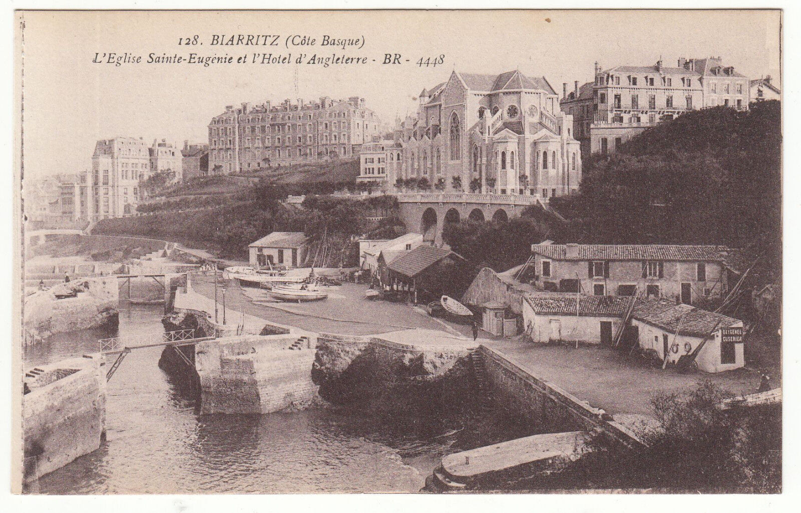 CARTE POSTALE BIARRITZ LEGLISE SAINTE EUGENIE ET LHOTEL D ANGLETERRE 122367031796