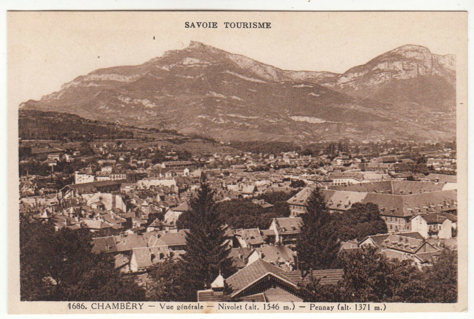 CARTE POSTALE CHAMBERY VUE GENERALE NIVOLET PENNAY 124015606646