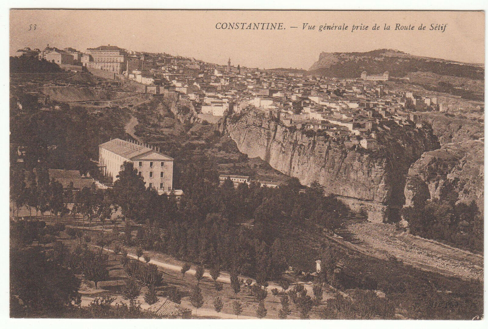 CARTE POSTALE CONSTANTINE VUE PRISE DE LA ROUTE DE SETIF 401942754176