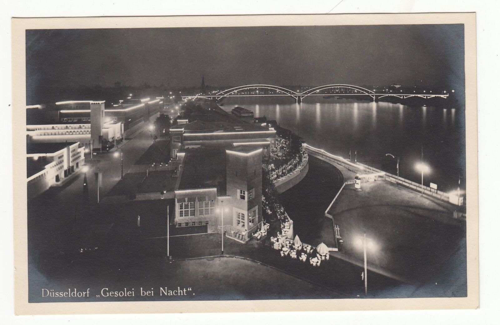 CARTE POSTALE DUSSELDORF GESOLEI BEI NACHT 121922213886