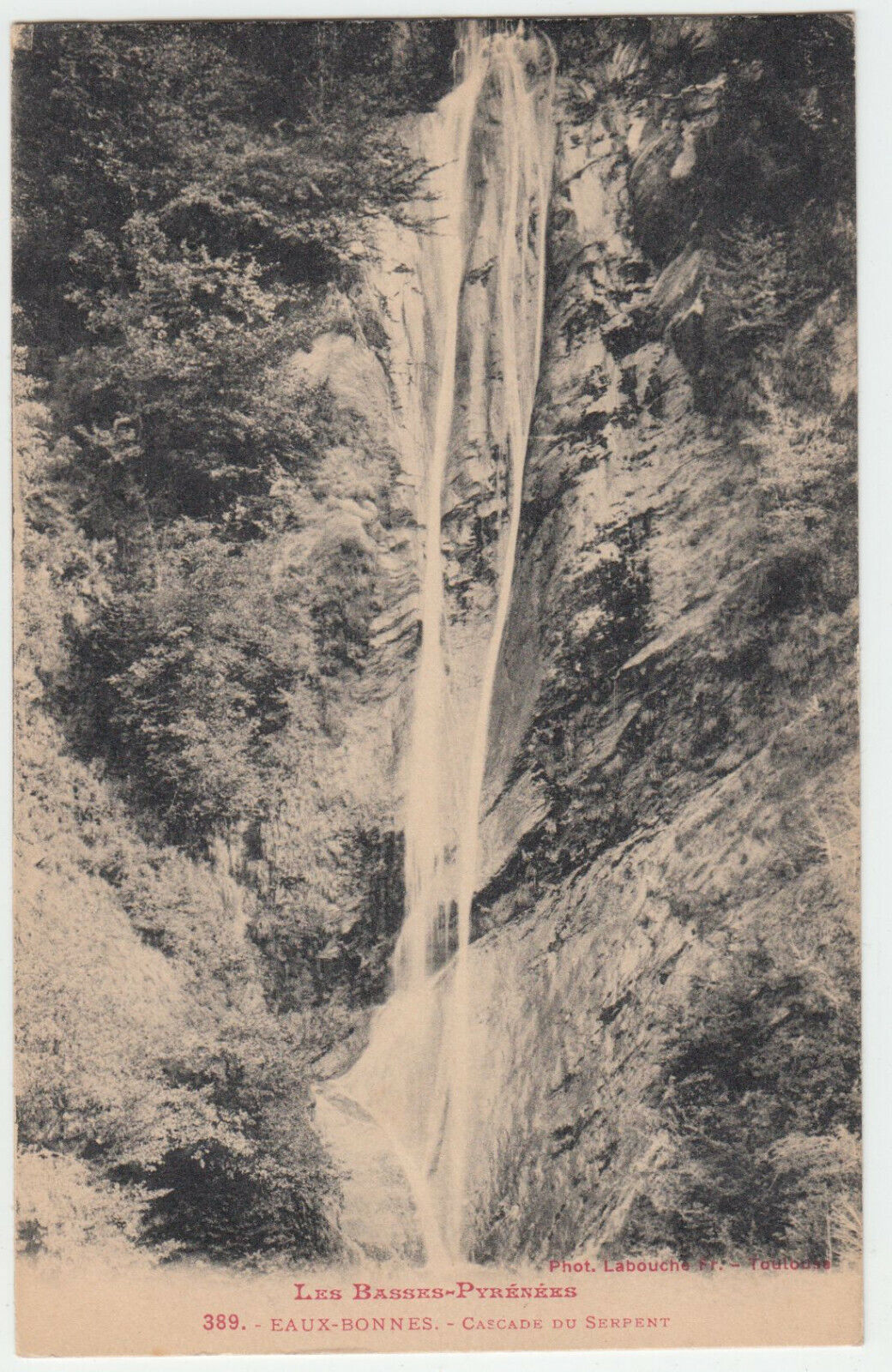 CARTE POSTALE EAUX BONNES CASCADE DU SERPENT 124116217806