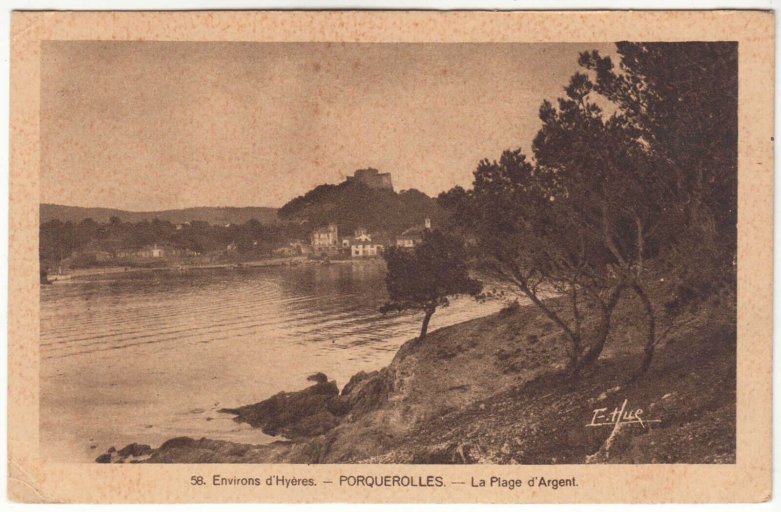 CARTE POSTALE ENVIRONS D HYERES PORQUEROLLES LA PLAGE D ARGENT 123969833786