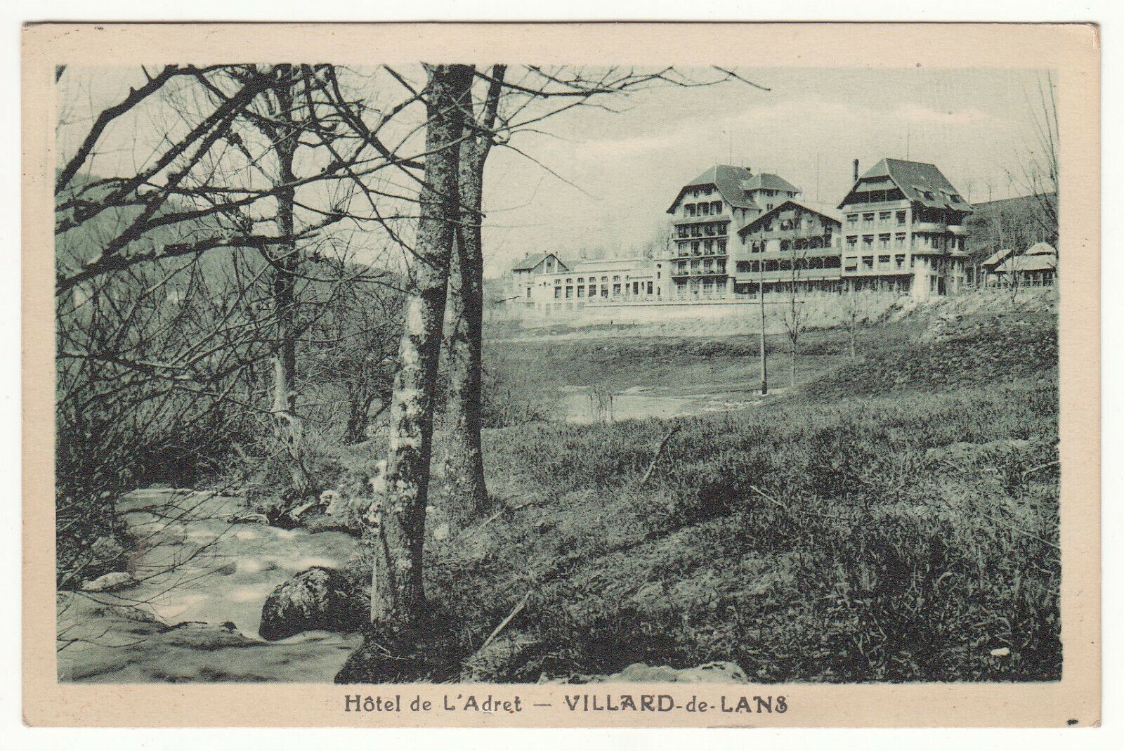 CARTE POSTALE HOTEL DE L ADRET VILLARD DE LANS CACHET DAGUIN AU DOS 1933 401881405616