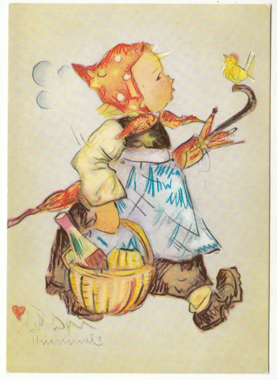 CARTE POSTALE ILLUSTRATEUR HUMMEL N° 810 UNSER FESTLIED STIMMT WE ARE SINCING