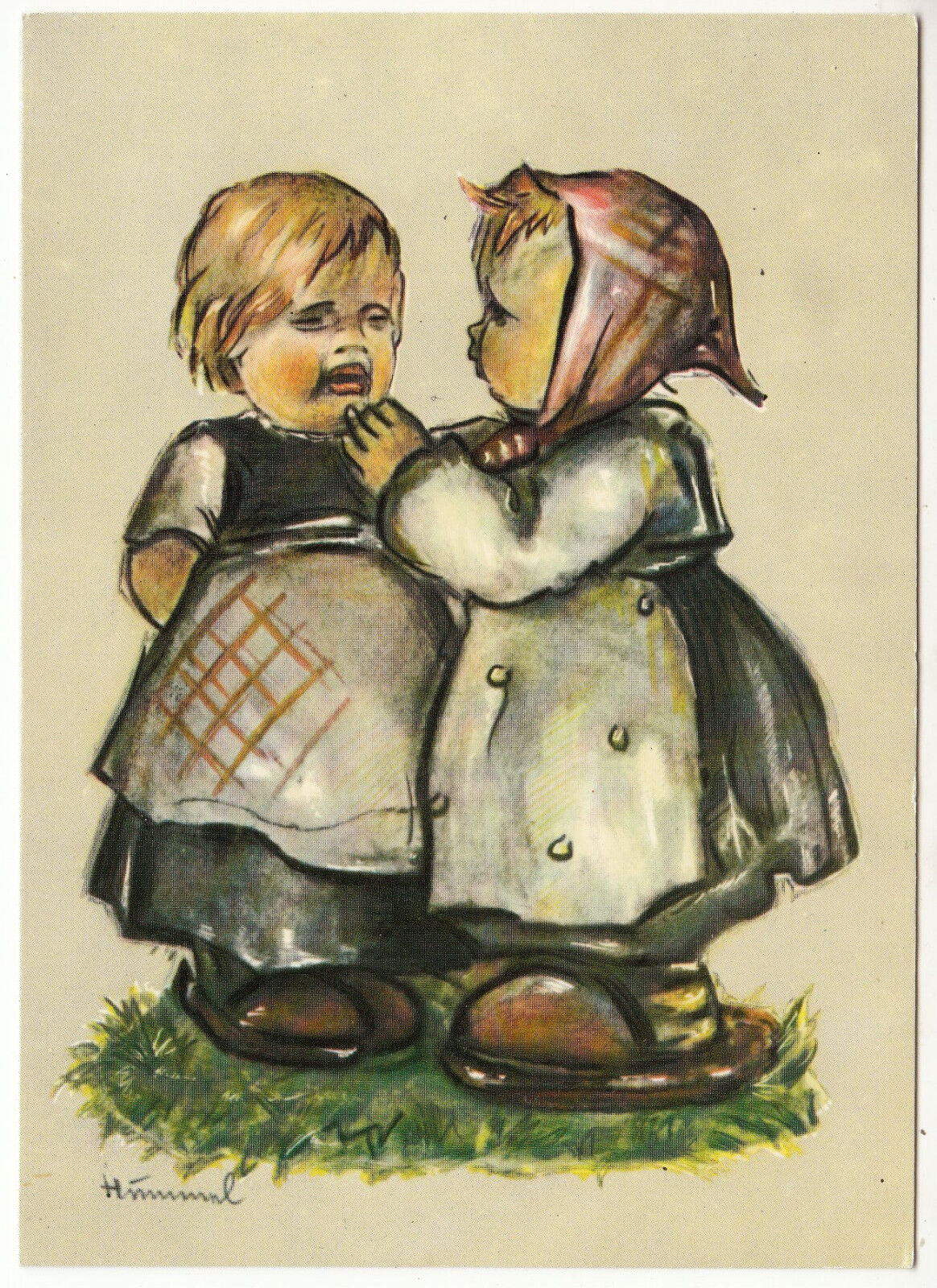 CARTE POSTALE ILLUSTRATEUR HUMMEL WHAT ARE YOU HOLLERING ABOUT