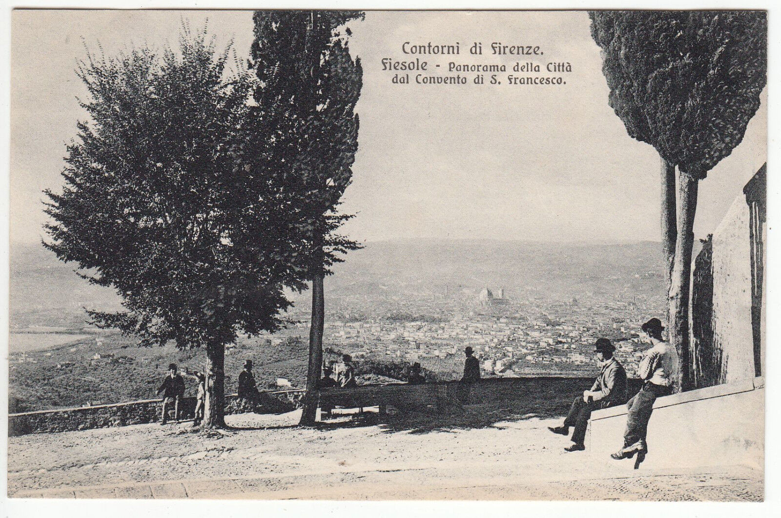 CARTE POSTALE ITALIE CARTONI DI FIRENZE FIESOLE PANORAMA DELLA CITTA CONVENTO 122264587986