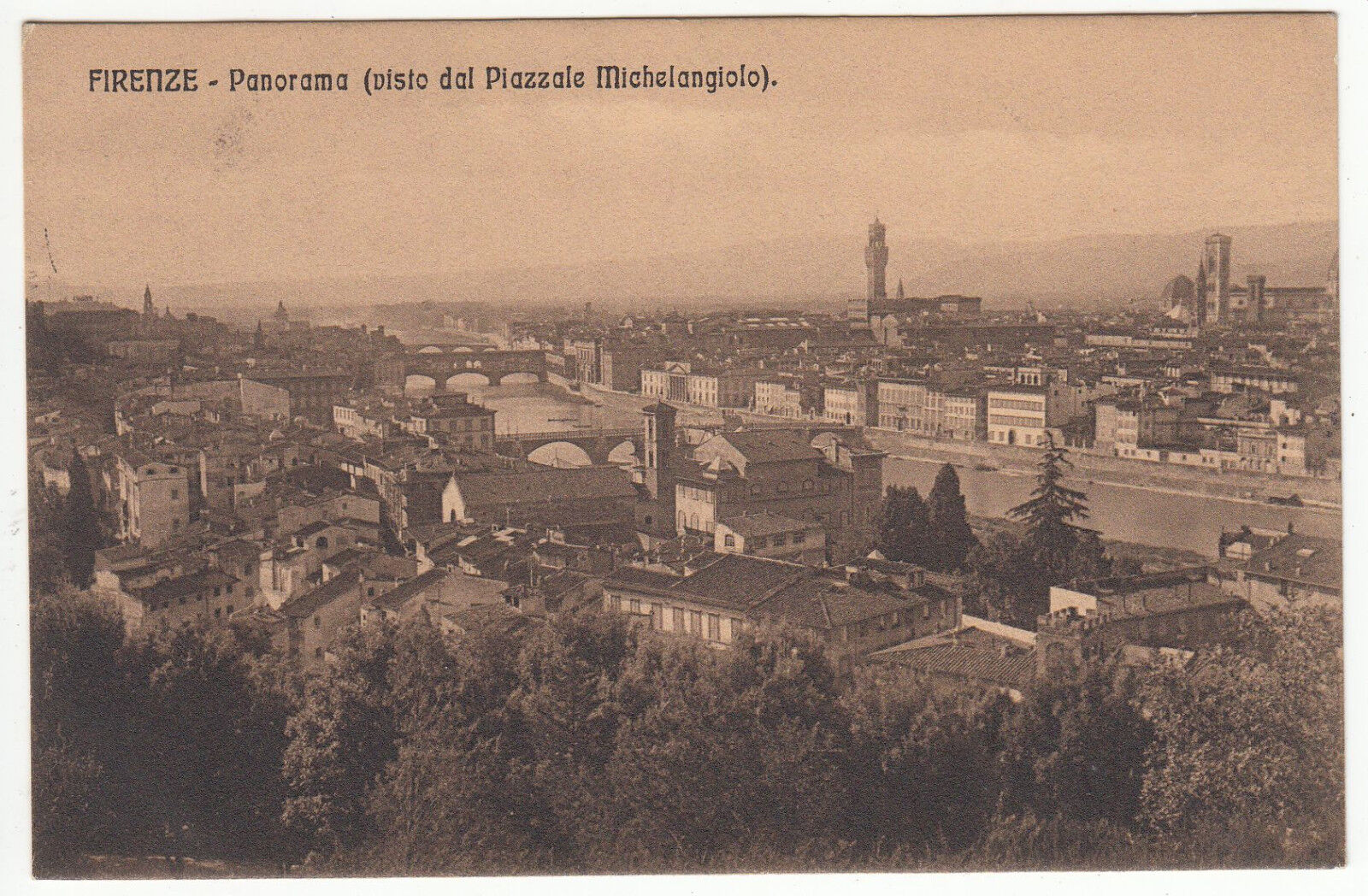 CARTE POSTALE ITALIE FIRENZE PANORAMA VISTO DAL PIAZZALE MICHELANGIOLO 401240870986