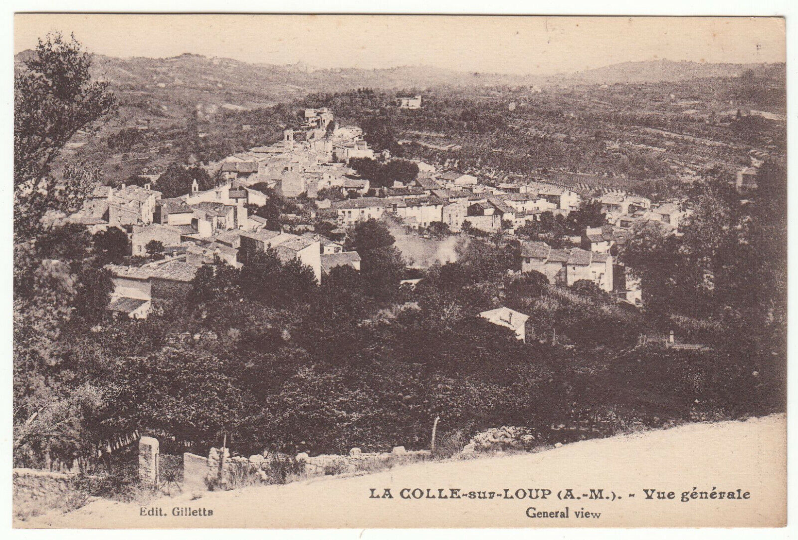 CARTE POSTALE LA COLLE SUR LOUP VUE GENERALE 123970669776