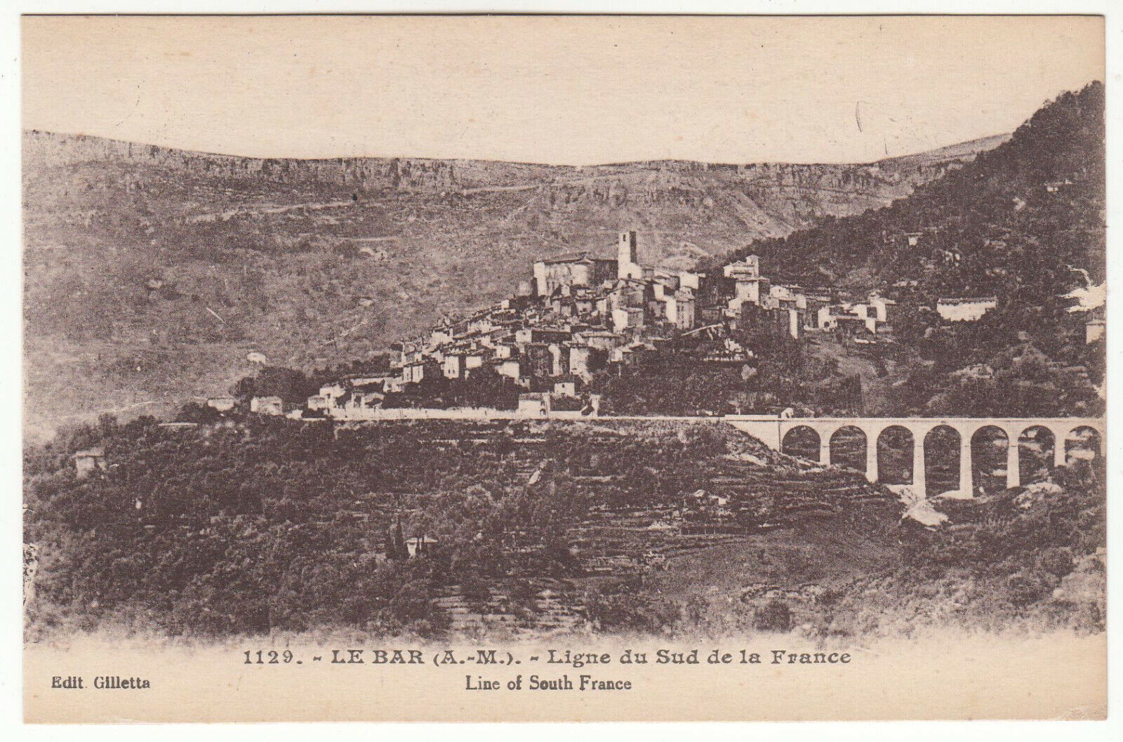 CARTE POSTALE LE BAR LIGNE DU SUD DE LA FRANCE 401953750136