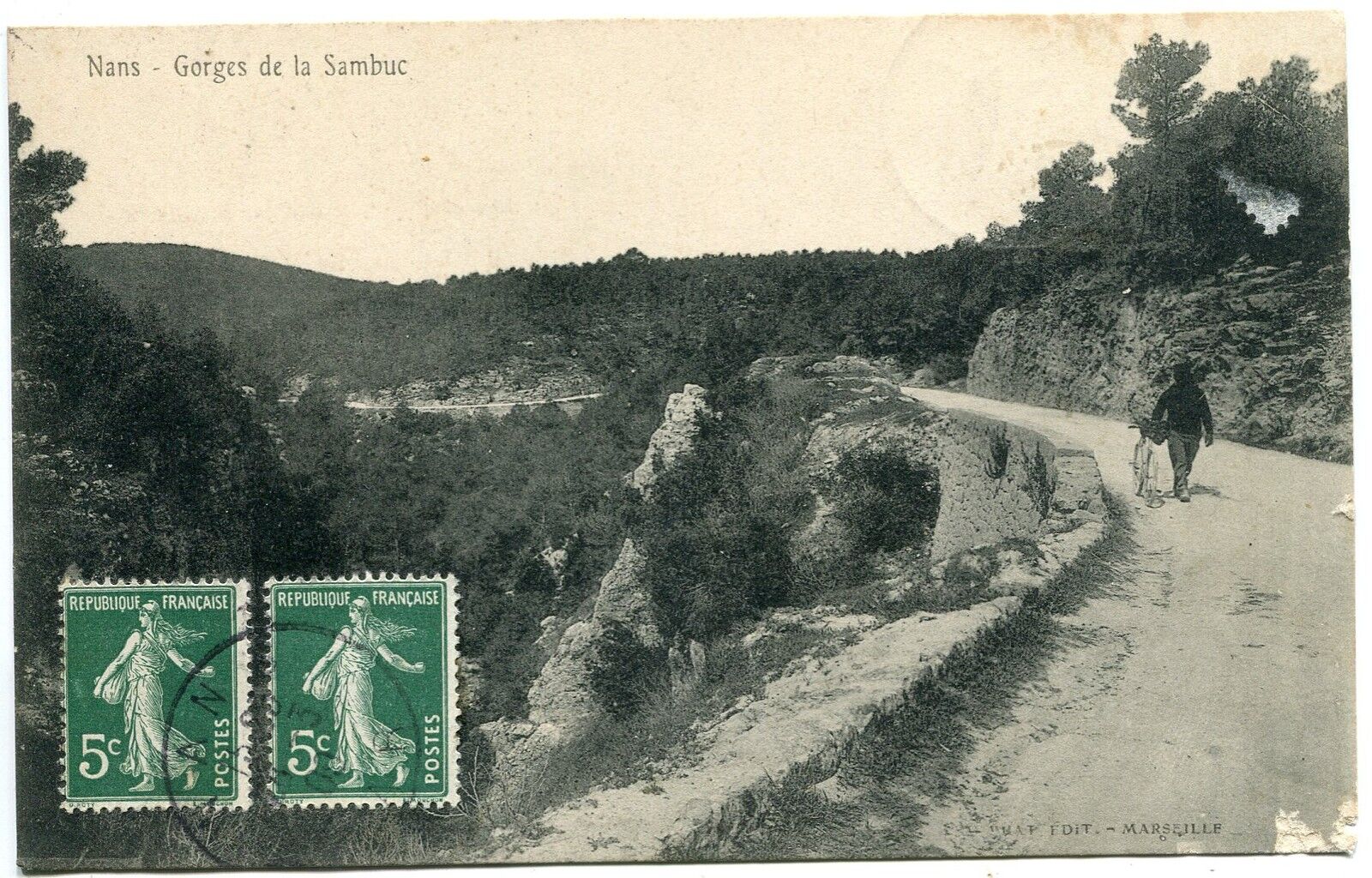 CARTE POSTALE NANS GORGES DE LA SAMBUC 1909 121247887576