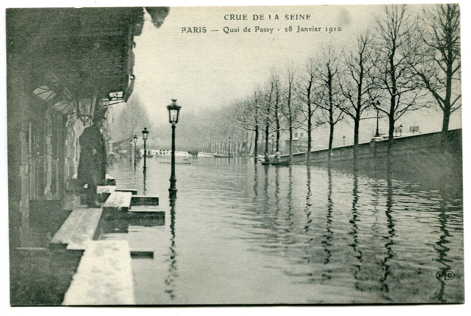 CARTE POSTALE PARIS CRUE DE LA SEINE 28011910 QUAI DE PASSY 121377850836