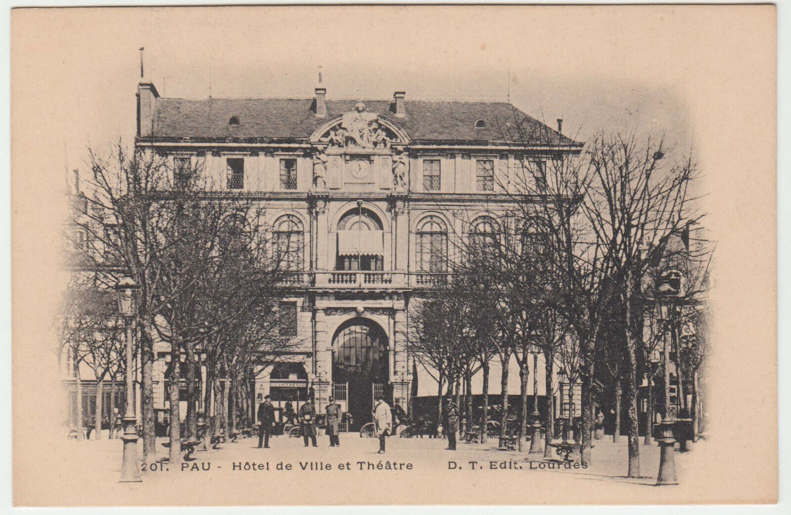 CARTE POSTALE PAU HOTEL DE VILLE ET THEATRE 402116800216