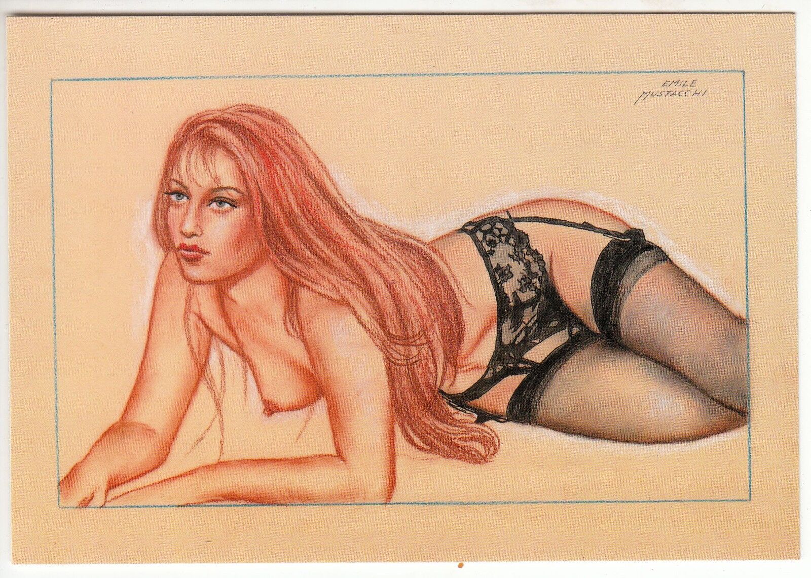 CARTE POSTALE PIN UP FEMME NU NUE ILLUSTRATEUR EMILE MUSTACCHI 122167408916