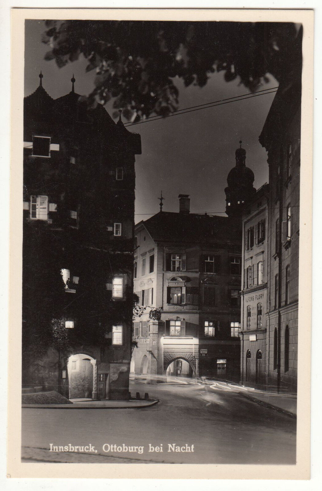 CARTE POSTALE POFTKARTE ALLEMAGNE INNSBRUCK OTTOBURG BEI NACHT 401631096196