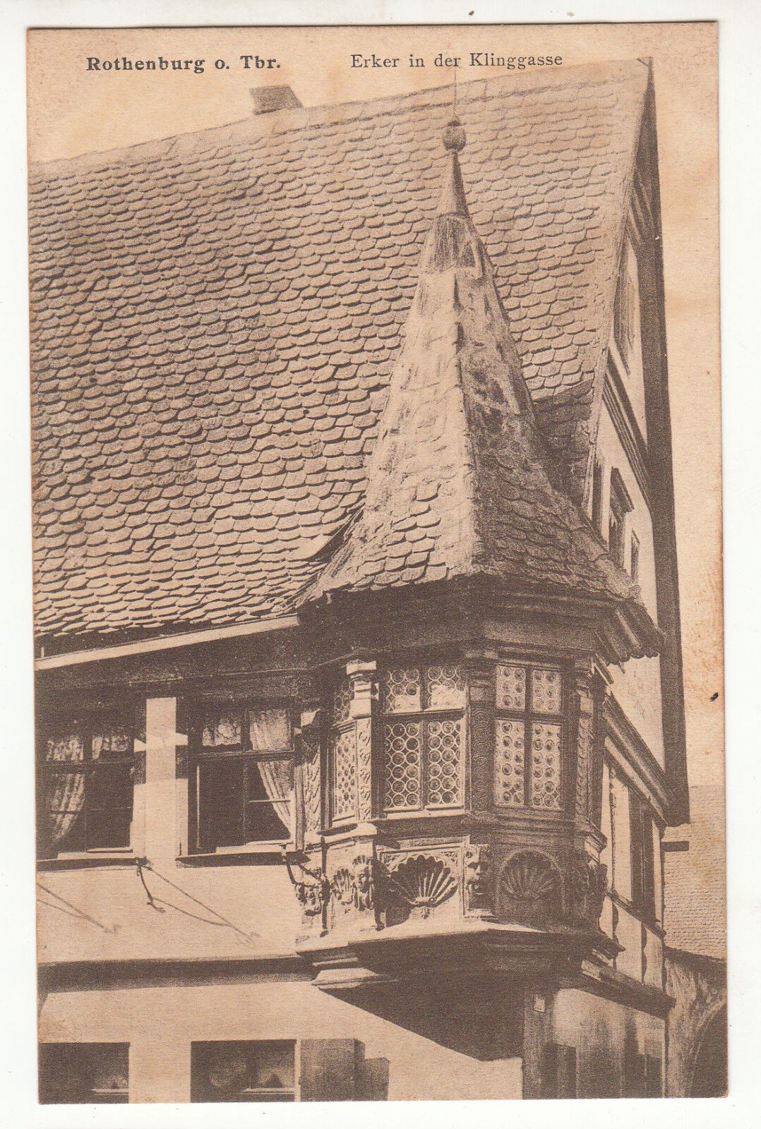 CARTE POSTALE POFTKARTE ALLEMAGNE ROTHENBURG O TBR ERKER IN DER KLINGGASSE 123450214836