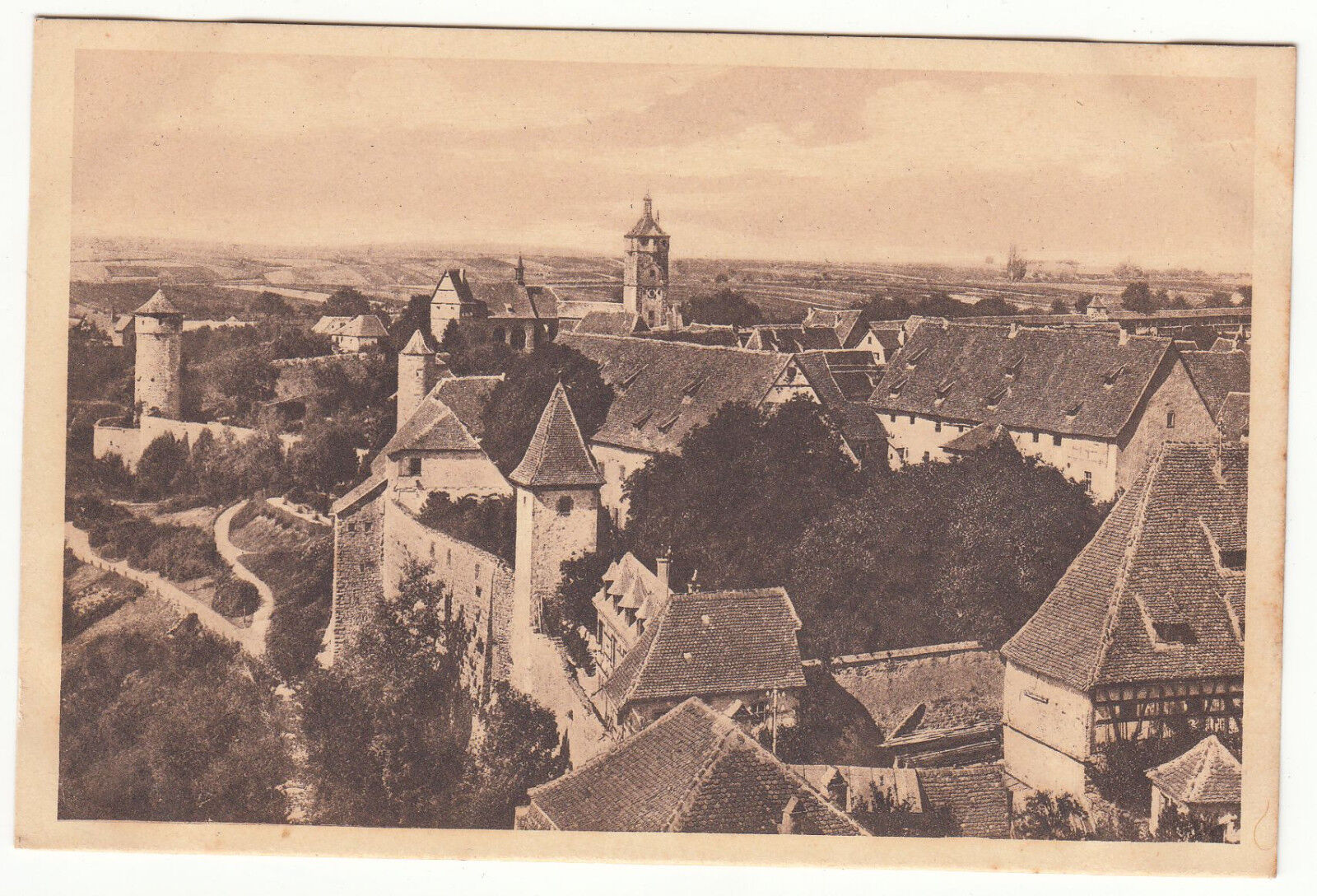 CARTE POSTALE POFTKARTE ALLEMAGNE ROTHENBURG PARTIE AN DER STADTMAUER 401624102216