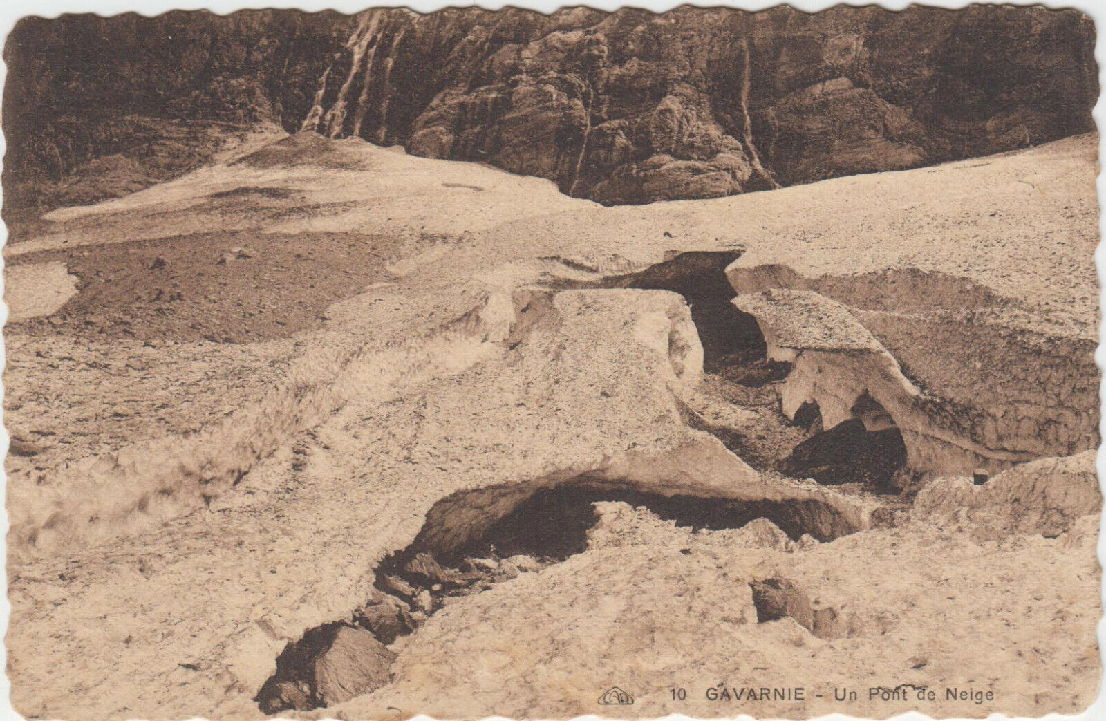 CARTE POSTALE PUBLICITAIRE GAVARNIE UN PONT DE NEIGE 401915946346